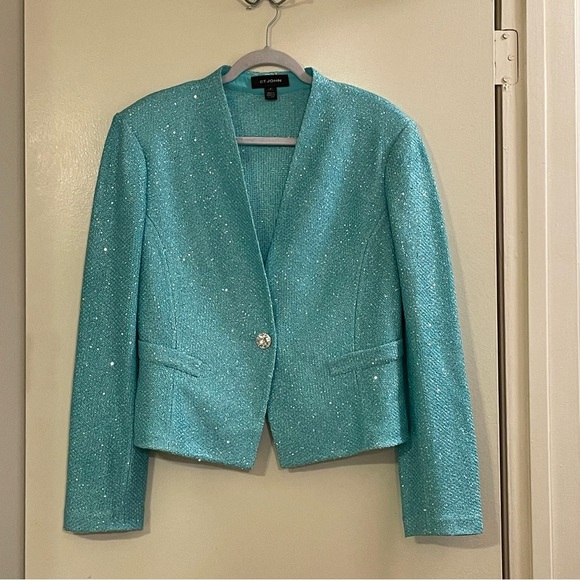 ST. JOHN NWOT Shimmer Honeycomb Knit Jacket - Picture 2 of 7